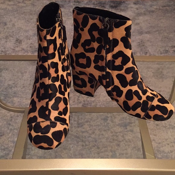 halogen leopard booties